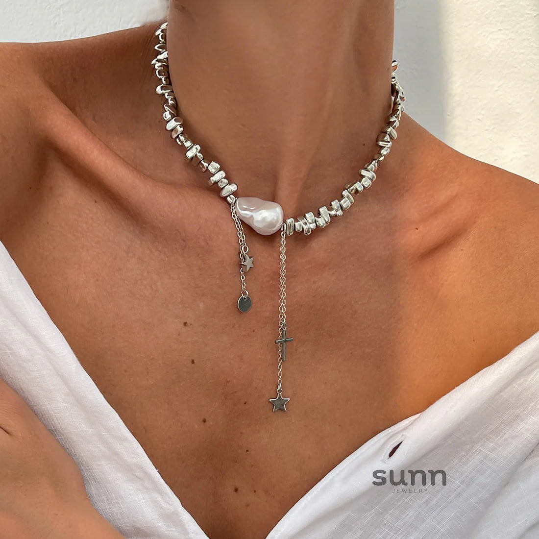 Audriella Irregular Pearl Necklace