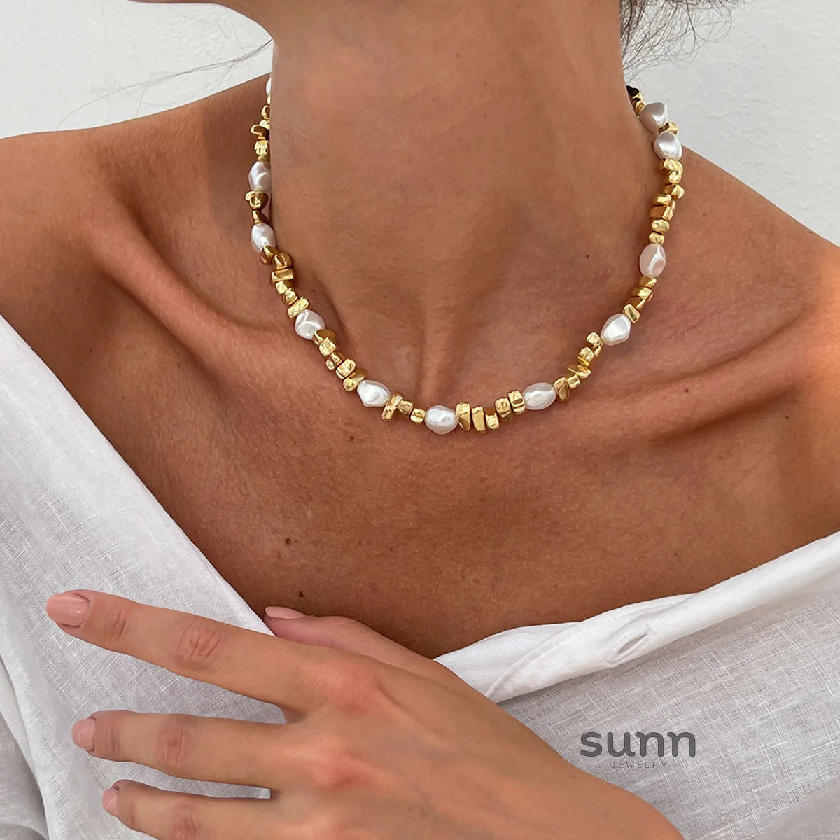 Audriella Irregular Pearl Necklace