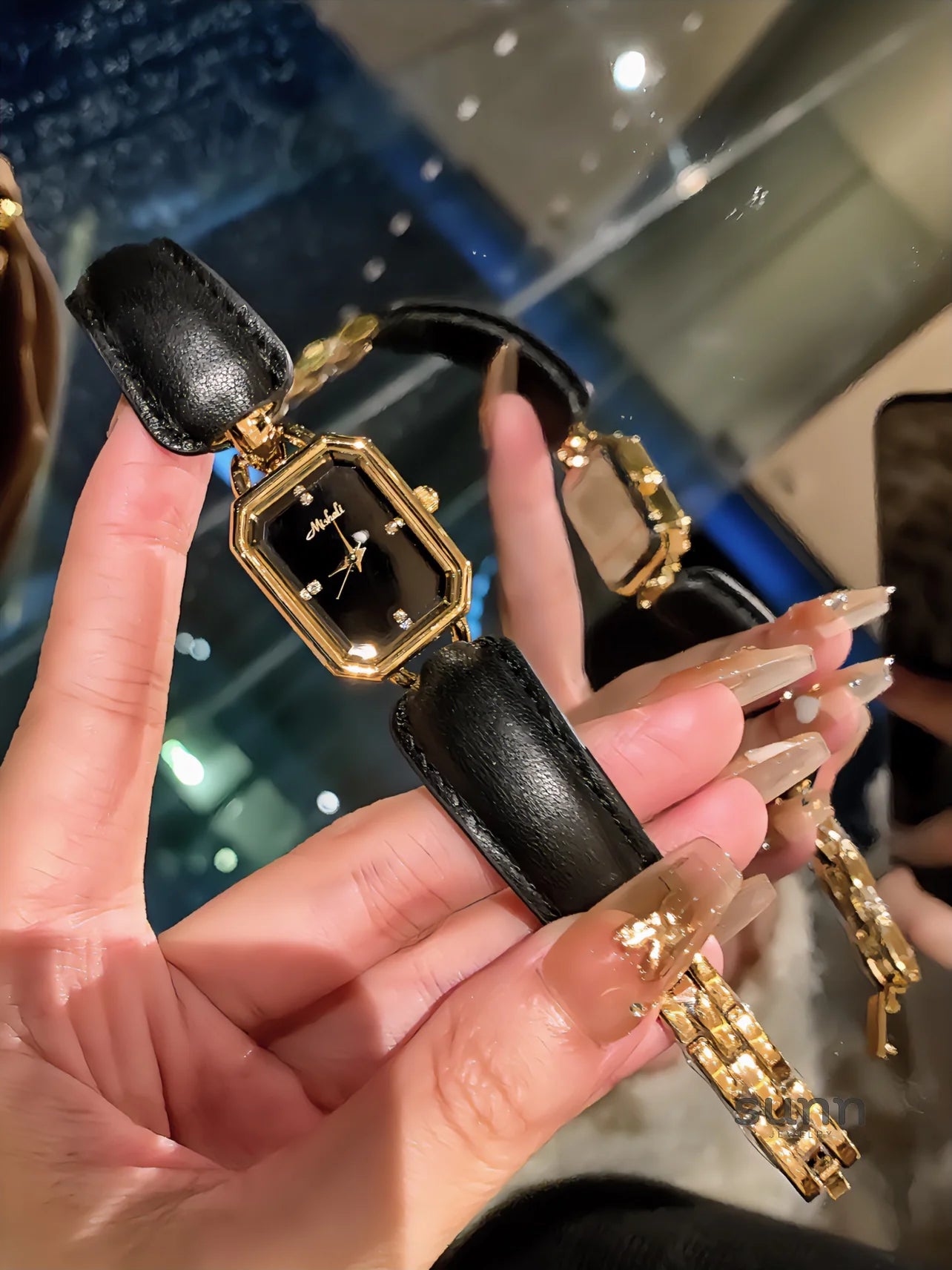 Aurelia Luxe Leather Bracelet Watch