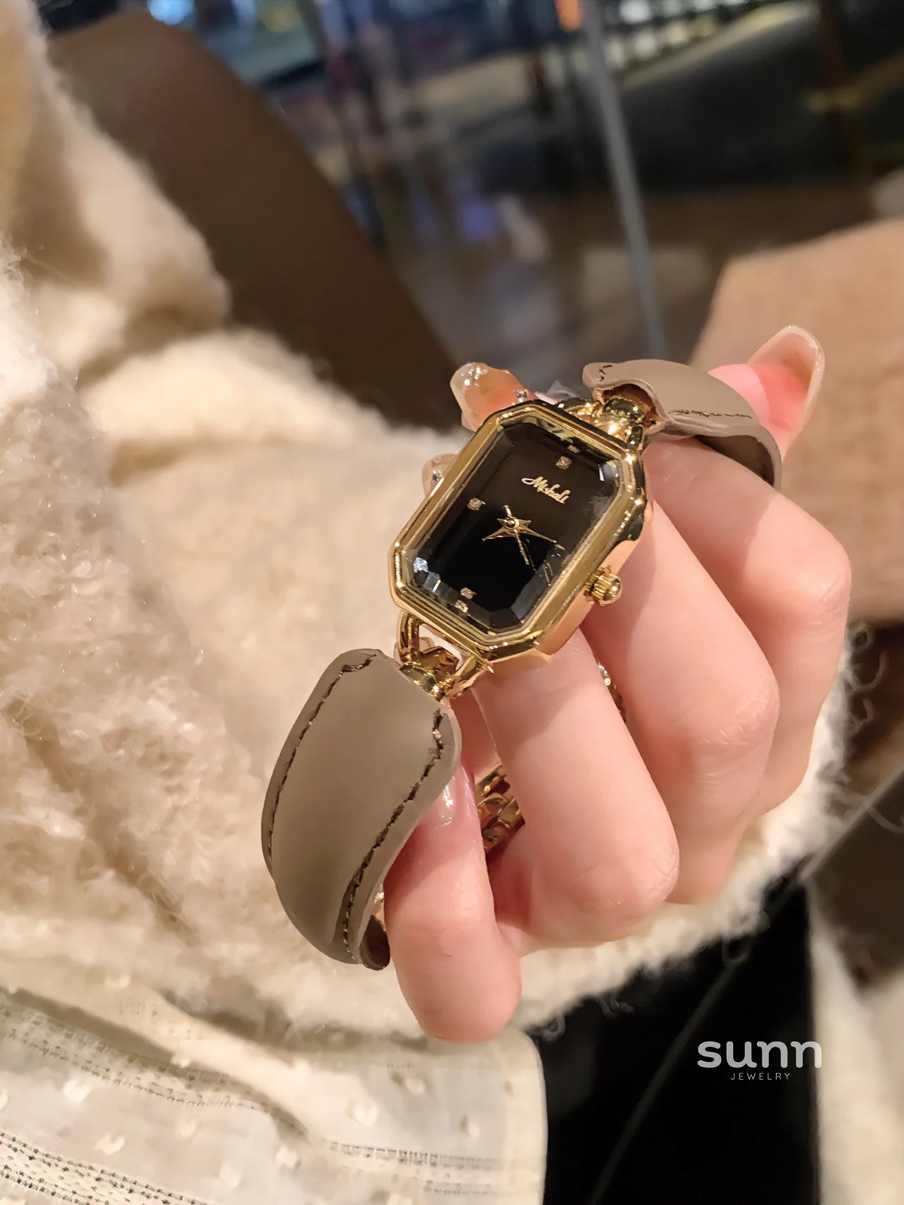 Aurelia Luxe Leather Bracelet Watch