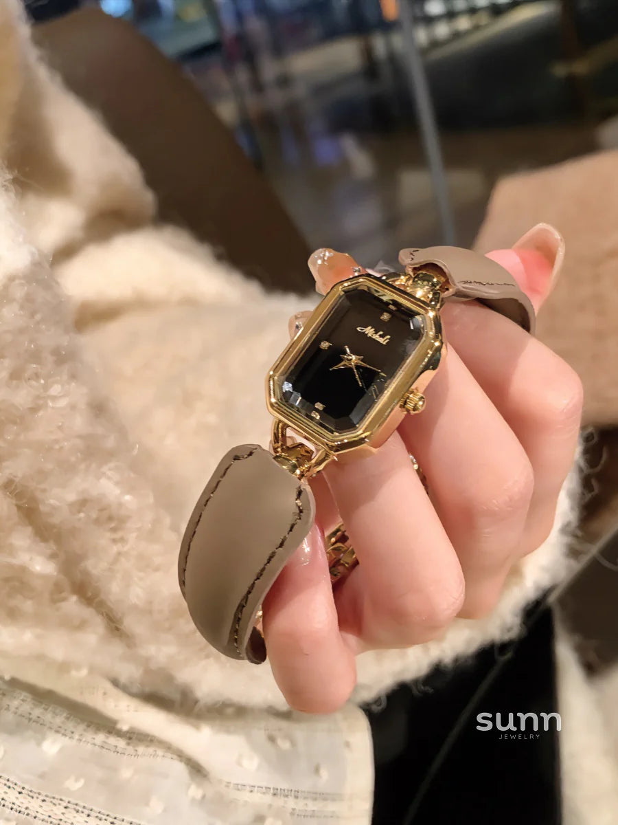 Aurelia Luxe Leather Bracelet Watch