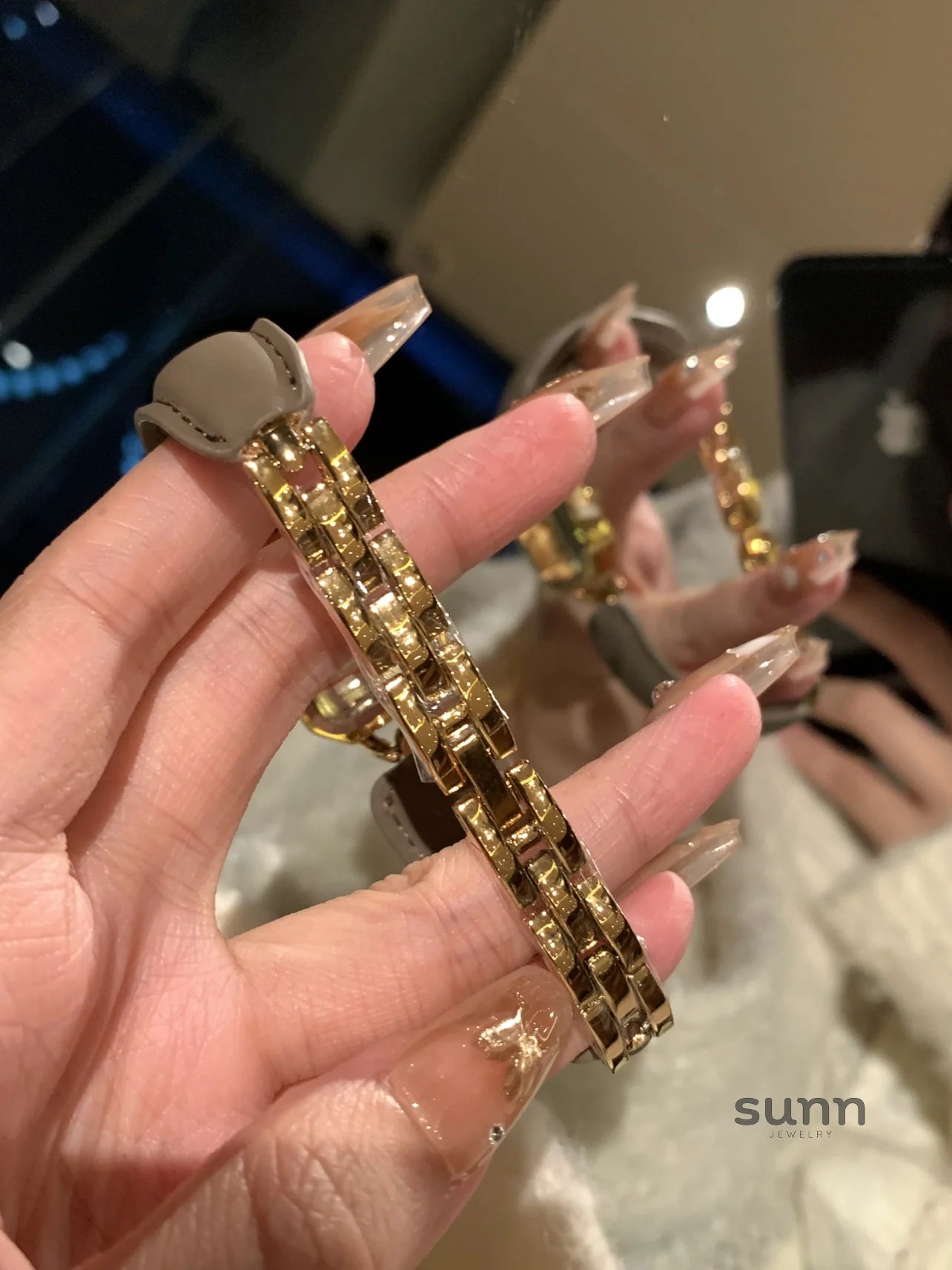 Aurelia Luxe Leather Bracelet Watch