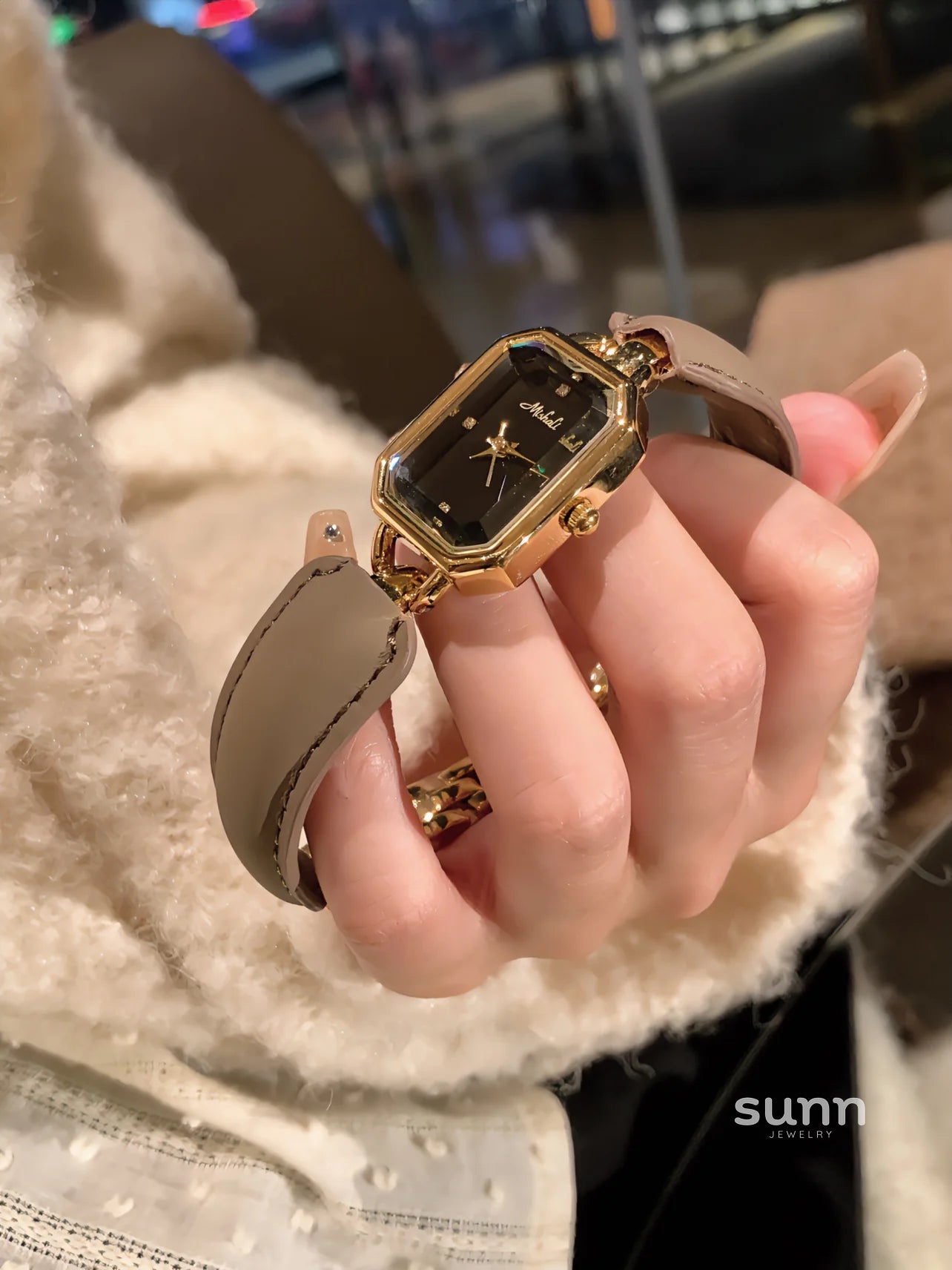 Aurelia Luxe Leather Bracelet Watch