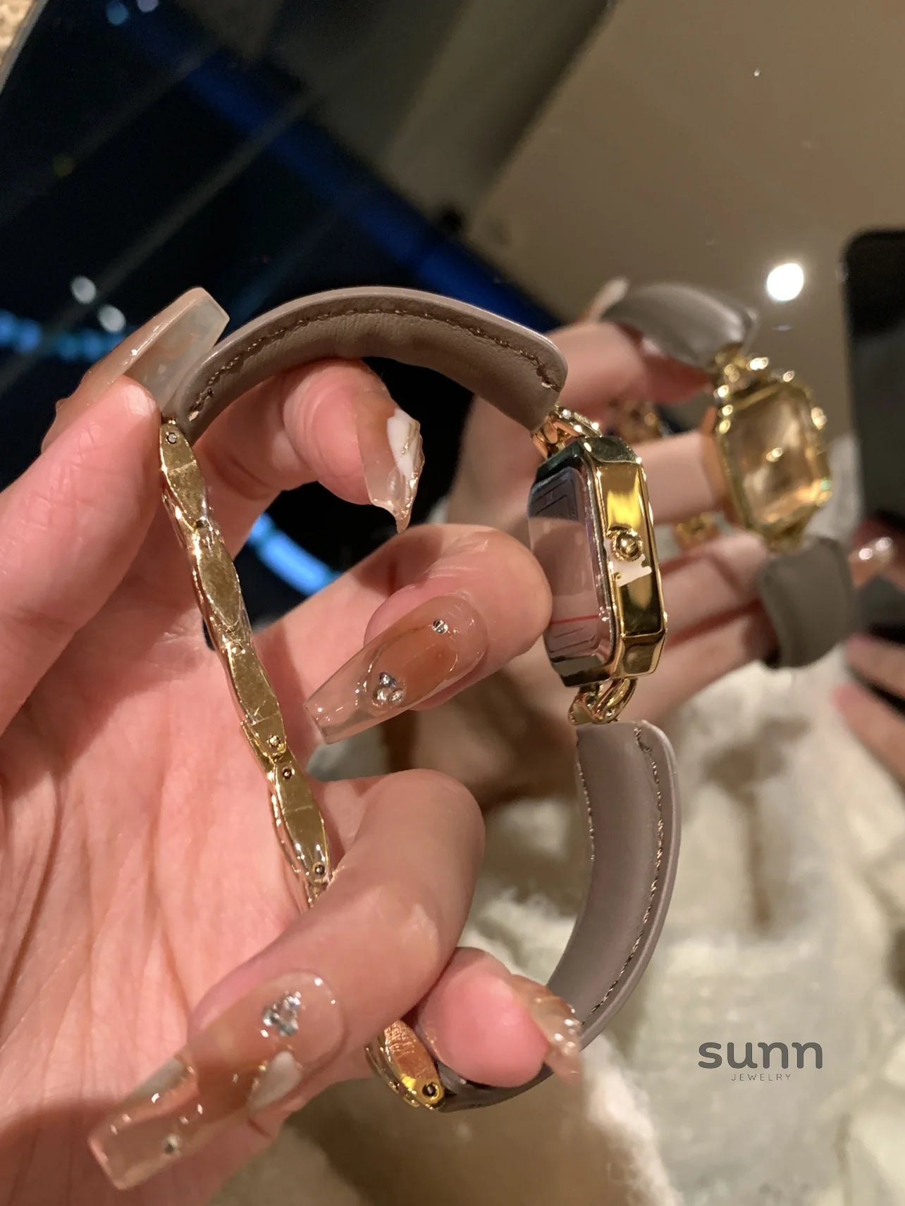 Aurelia Luxe Leather Bracelet Watch