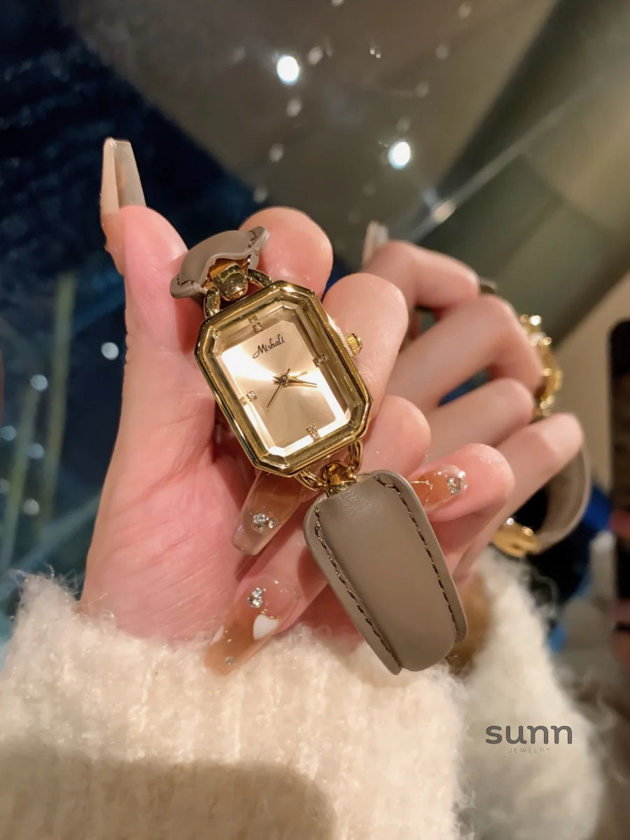 Aurelia Luxe Leather Bracelet Watch