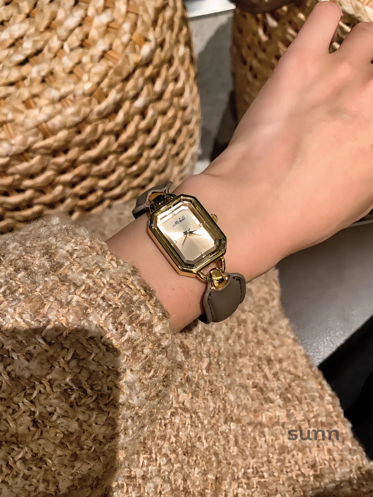 Aurelia Luxe Leather Bracelet Watch