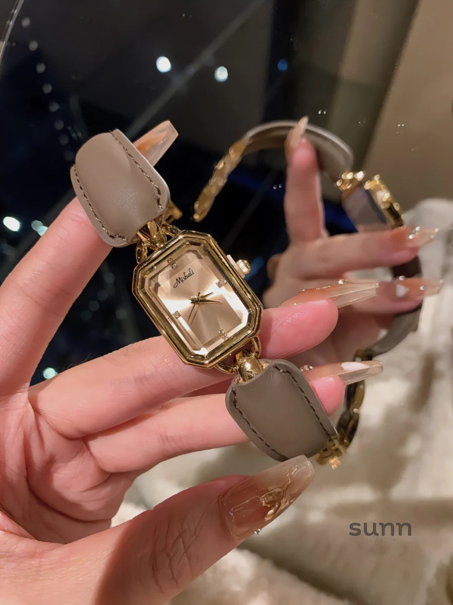Aurelia Luxe Leather Bracelet Watch