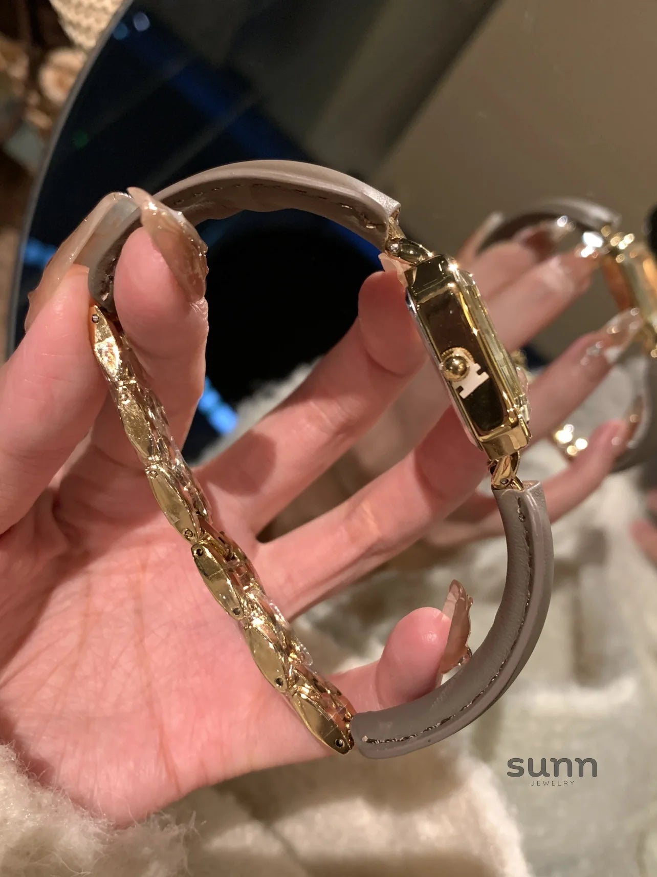 Aurelia Luxe Leather Bracelet Watch