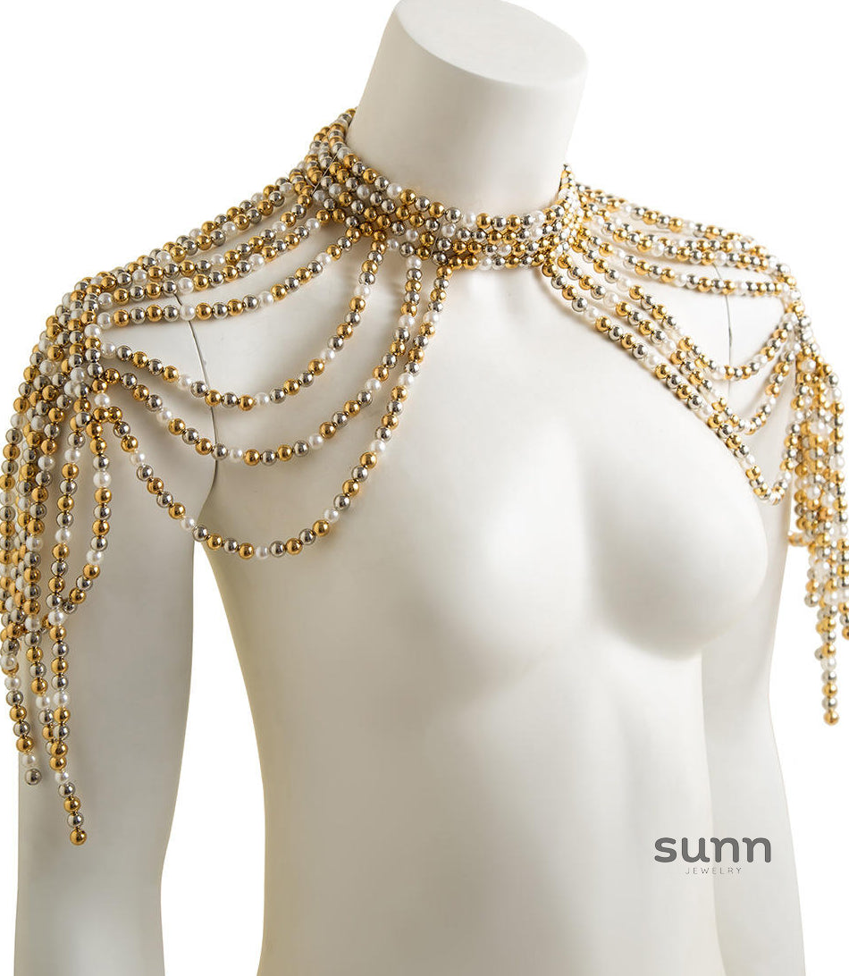 Aurianna Pearl Tassel Shoulder Chain [WQRXUT7V]