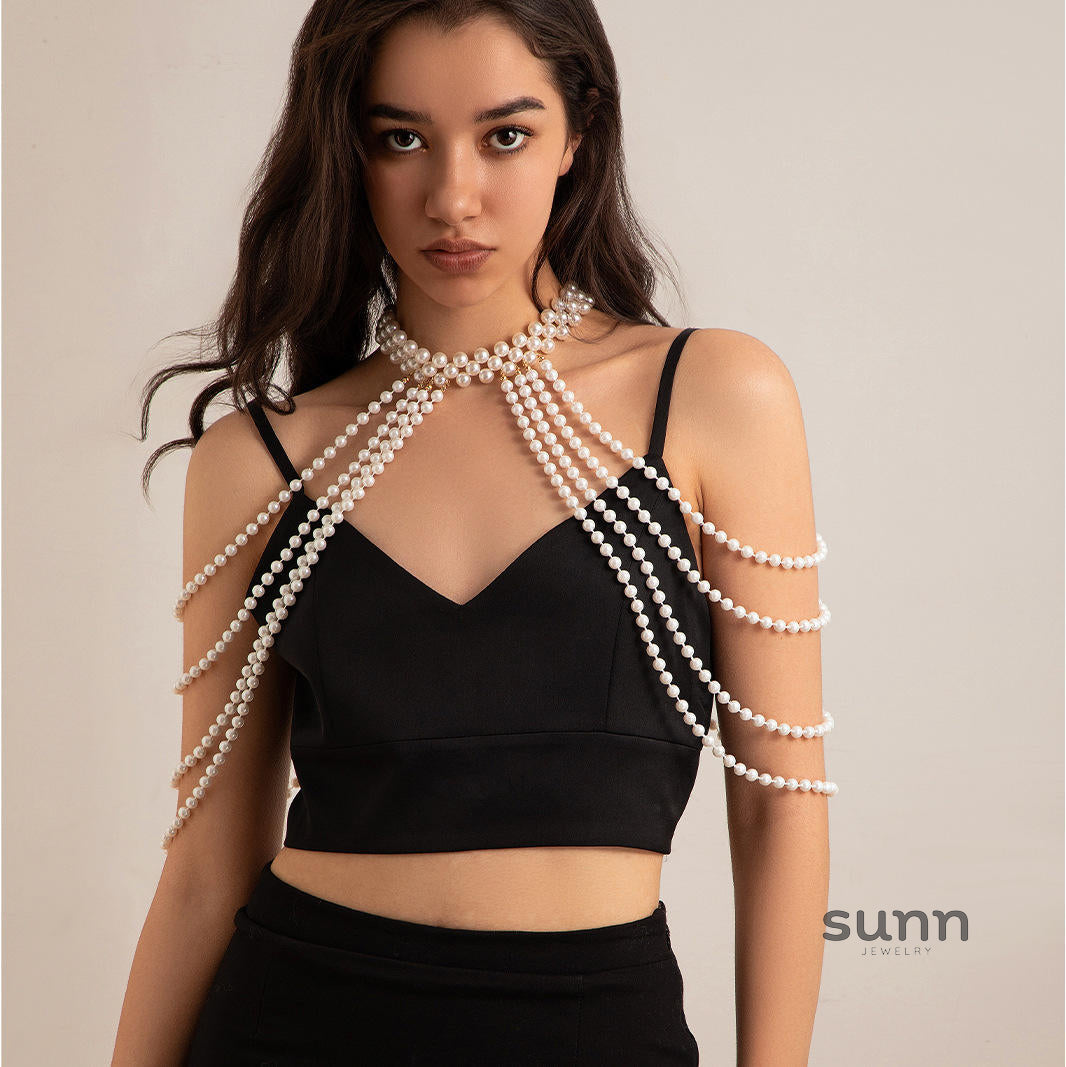 Aurianna Pearl Tassel Shoulder Chain [DU7KRBMD]