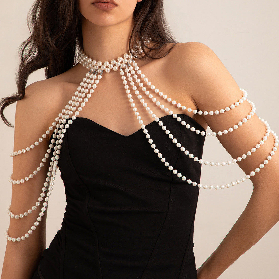 Aurianna Pearl Tassel Shoulder Chain [QN5V2MUV]