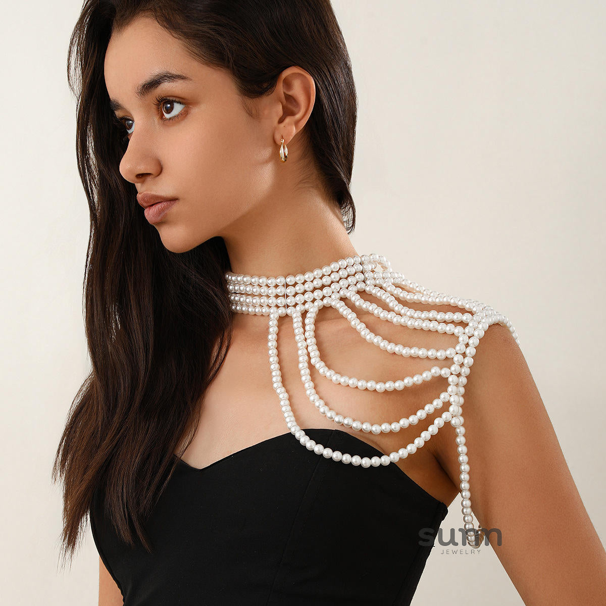 Aurianna Pearl Tassel Shoulder Chain [YBYUCDMV]