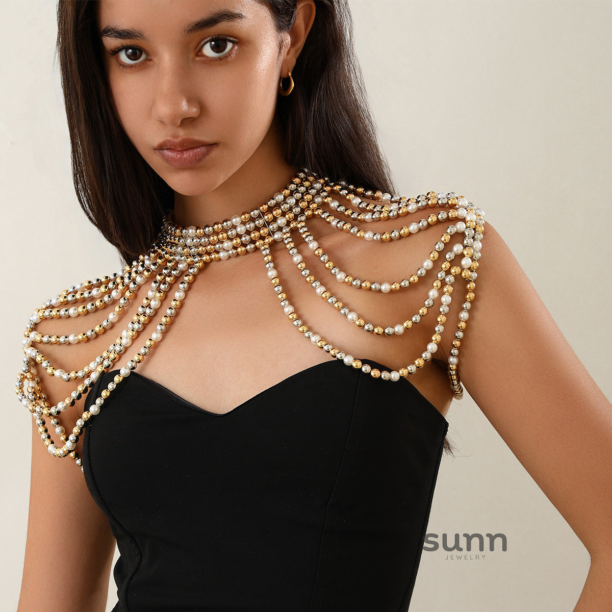 Aurianna Pearl Tassel Shoulder Chain [P0CSL01C]