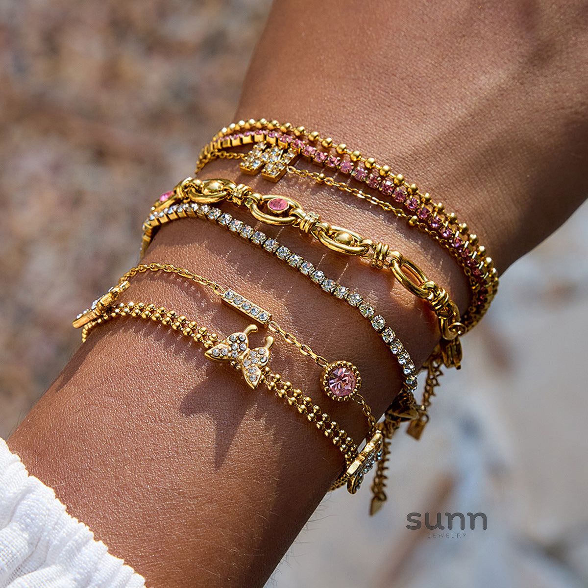 Auriel Delicate Layering Bracelets [C3JSZWFF]