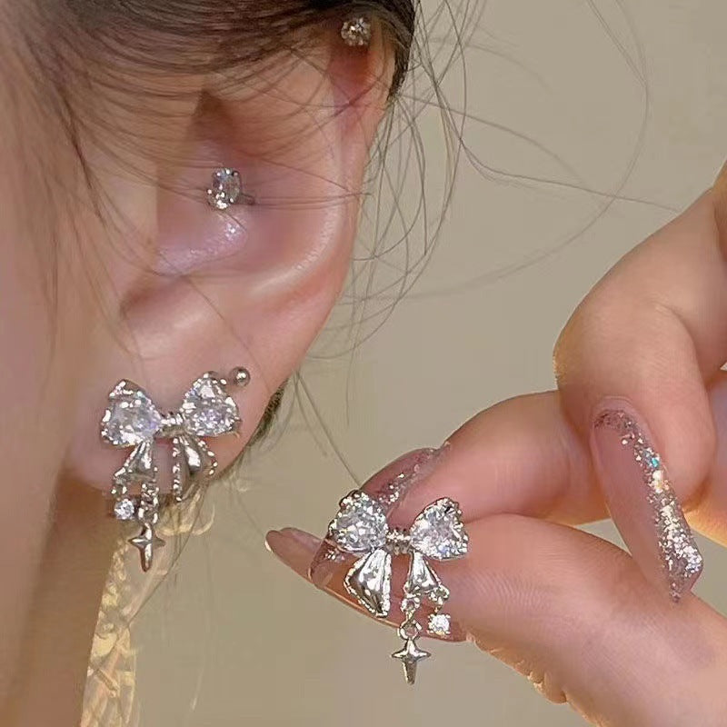 Avacyn Bow Stud Earrings [S126IJKE]