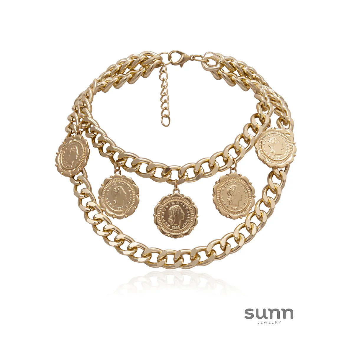 Avalee Embossed Medallion Necklace