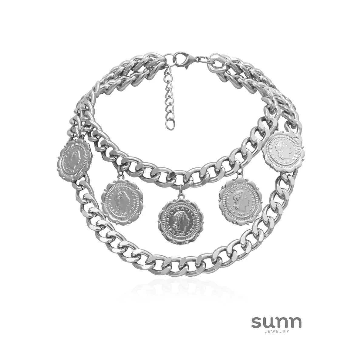 Avalee Embossed Medallion Necklace