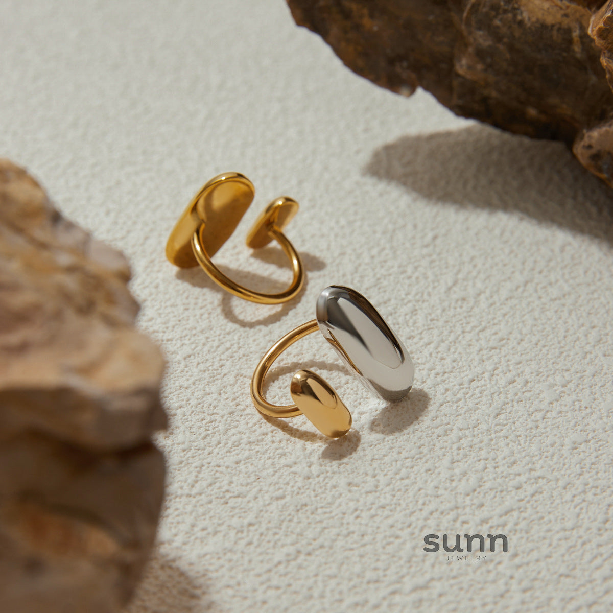 Avarose Geometric Gold Ring [8XJFKF33]