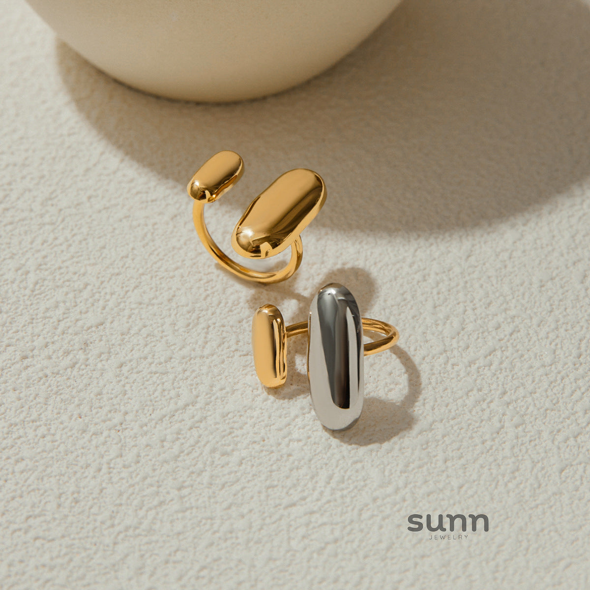 Avarose Geometric Gold Ring [7EFR51CV]