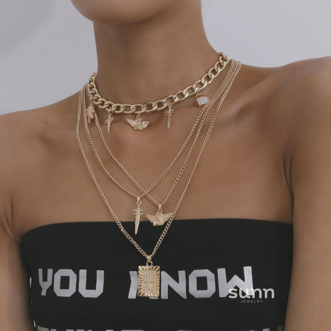 Avary Layered Pendant Necklace