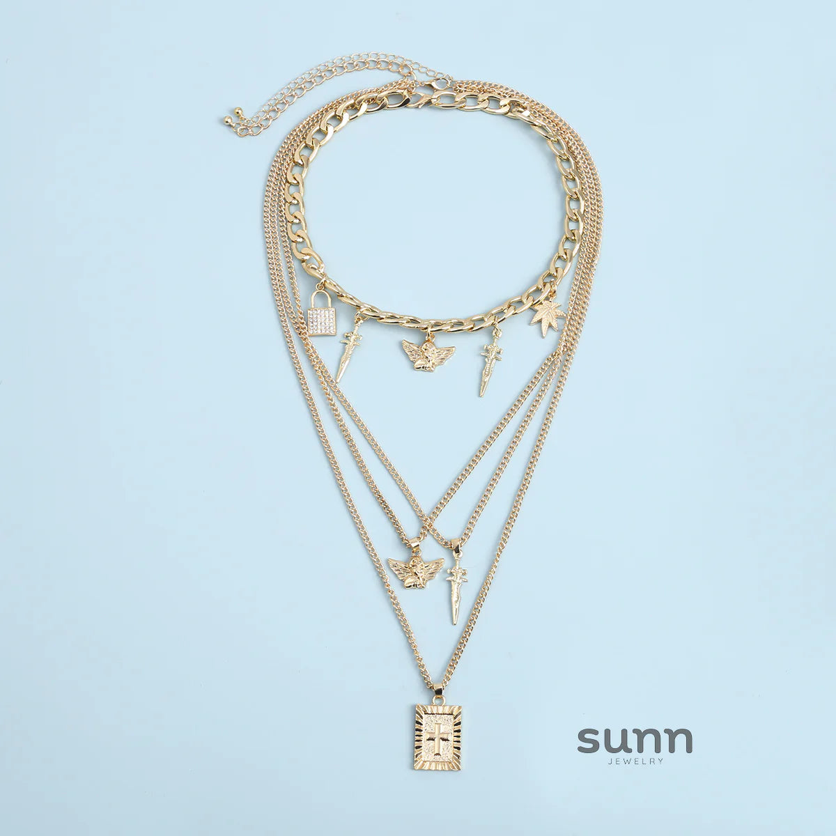 Avary Layered Pendant Necklace
