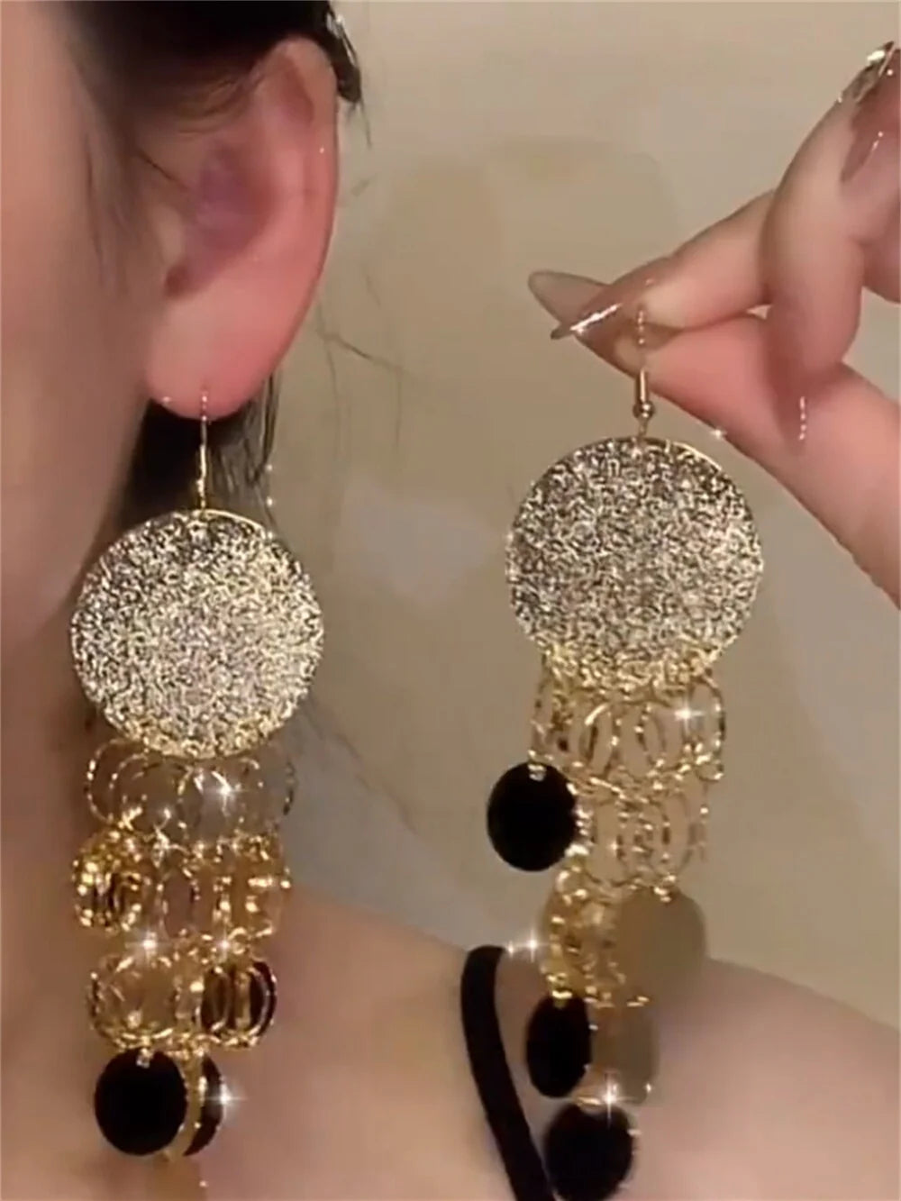 Avary Long Tassel Earrings