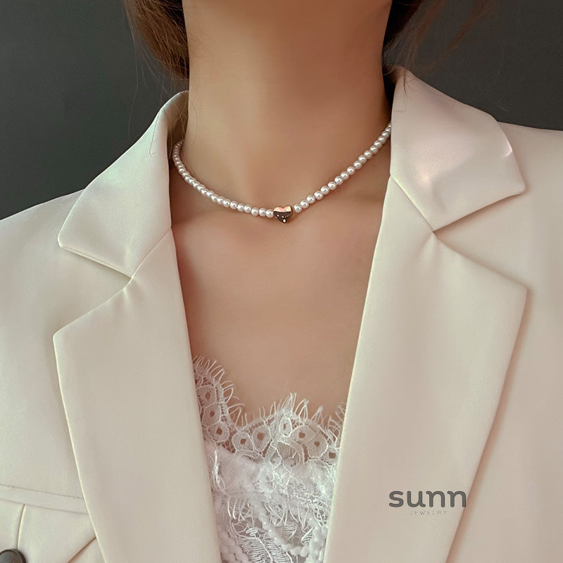 Avayah Pearl Heart Necklace [37W9Q676]