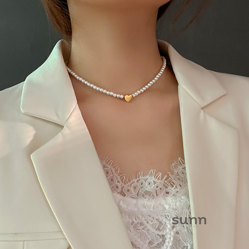 Avayah Pearl Heart Necklace [9LWQ38WI]