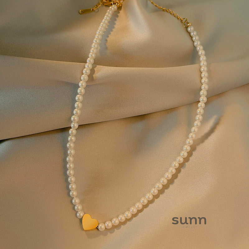Avayah Pearl Heart Necklace [911OMQ66]