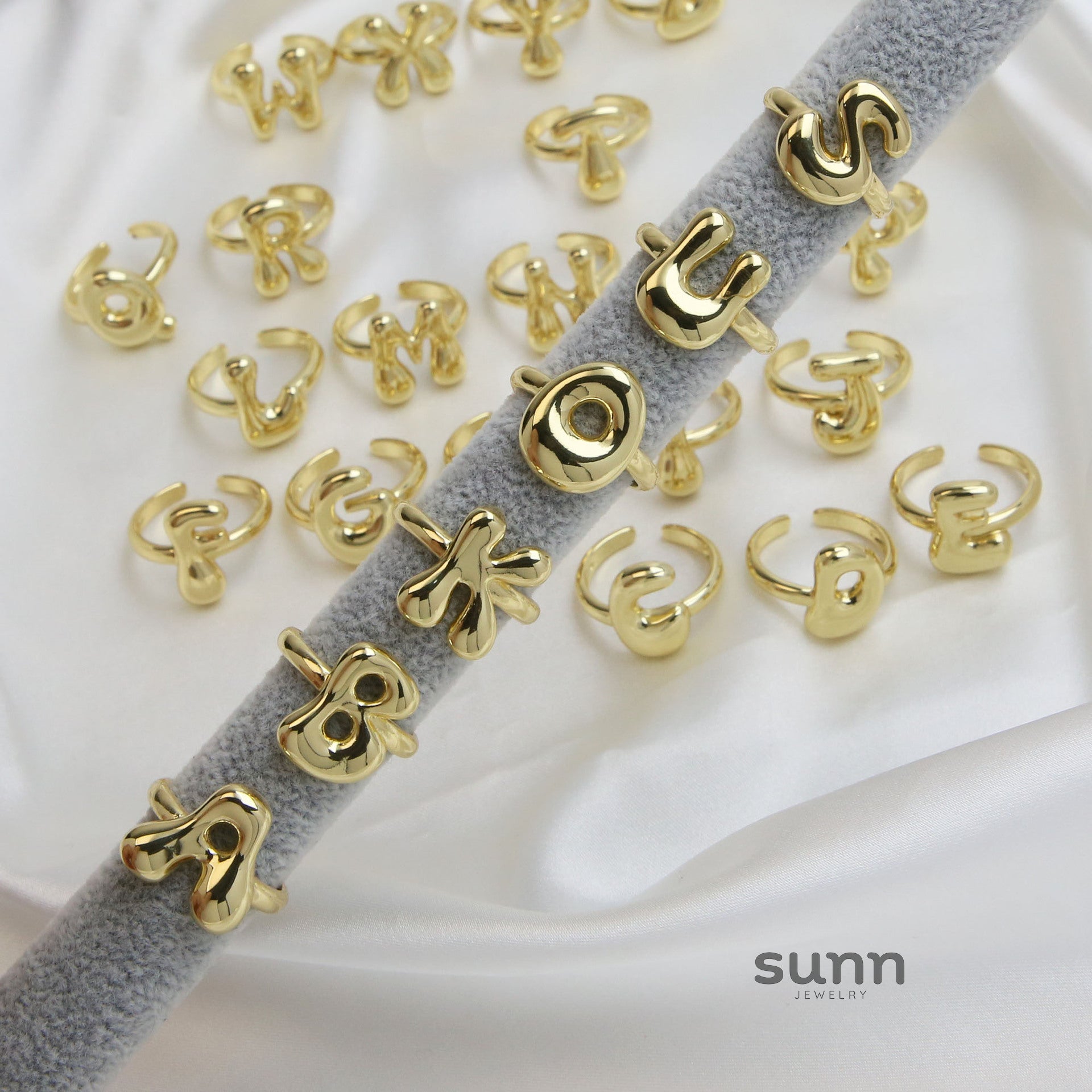 Aveah Initial Bubble Ring [BSQH2I69]