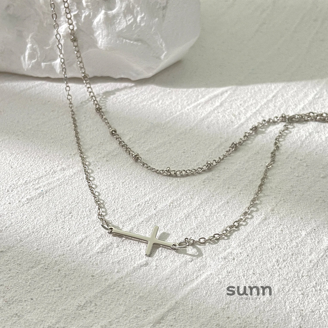 Avelyn Layered Cross Necklace