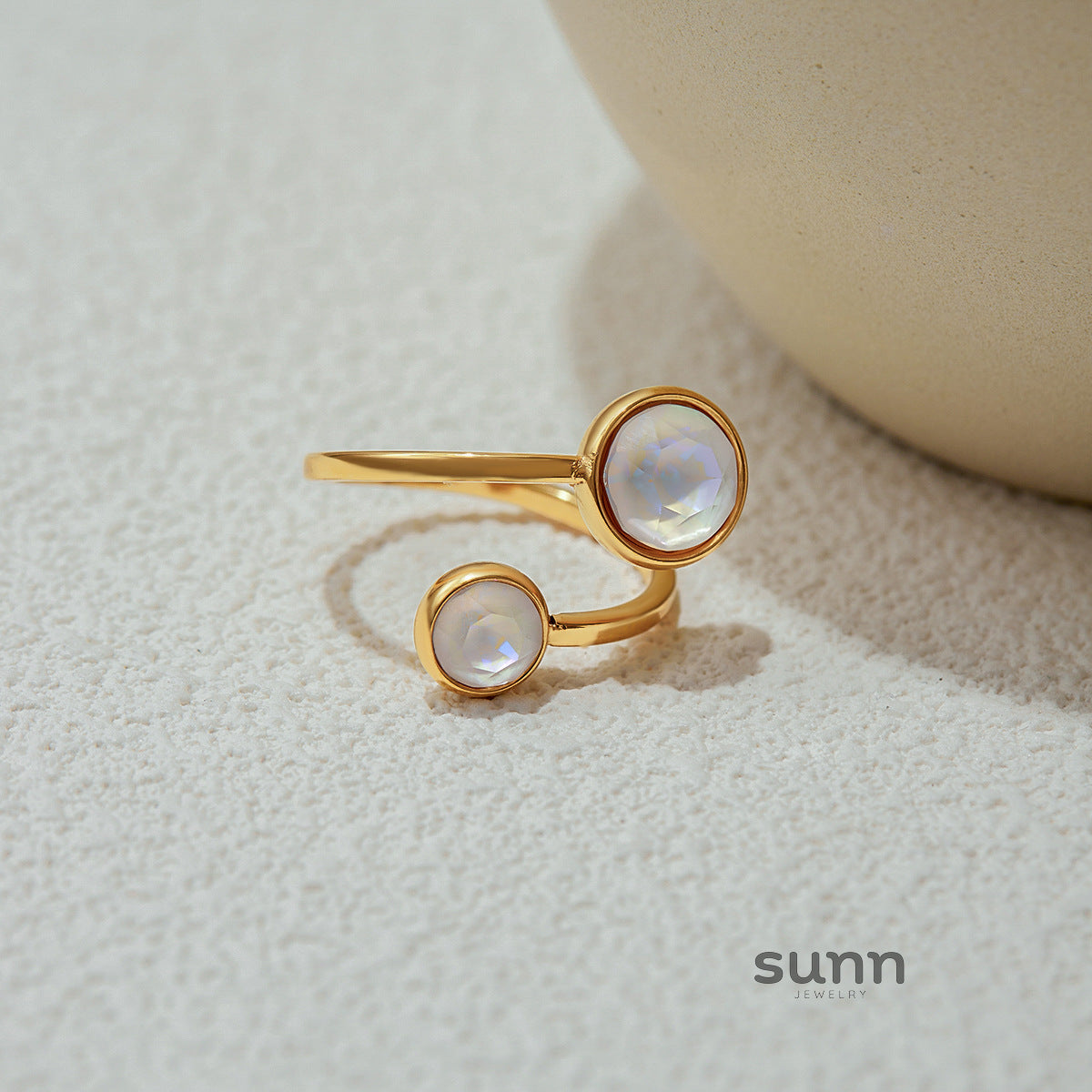 Aven Zircon Stainless Steel Ring [6DW3U344]
