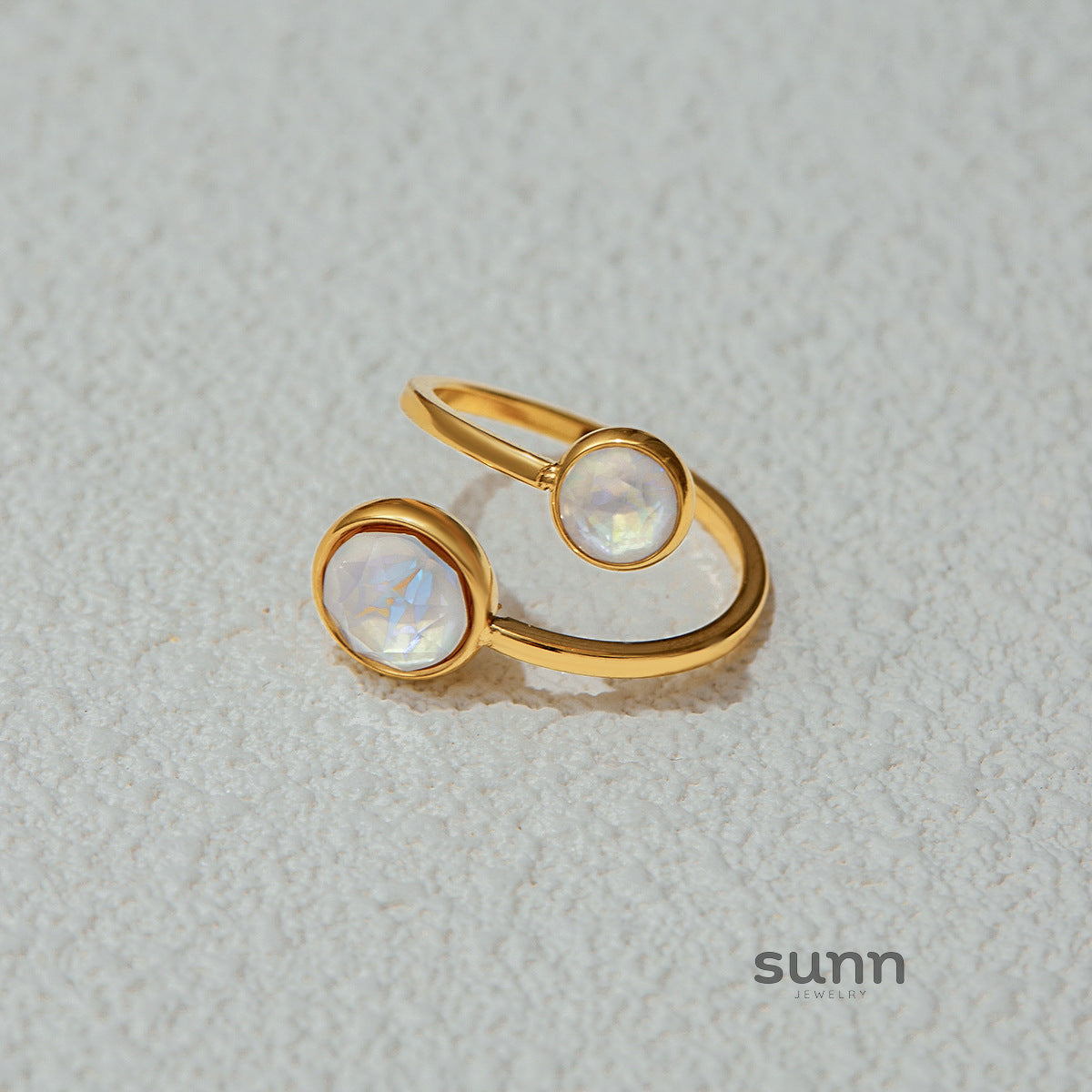Aven Zircon Stainless Steel Ring [3OAY9U22]