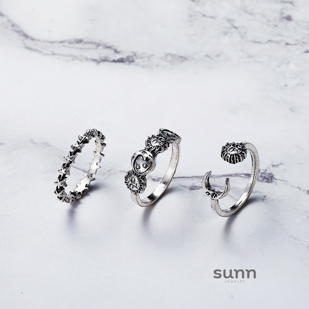Avery Dainty Celestial Ring Set [CZN1EVSX]