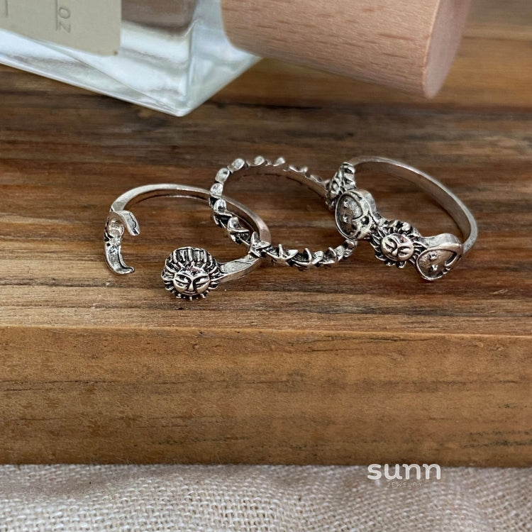 Avery Dainty Celestial Ring Set [AE1SXSB6]