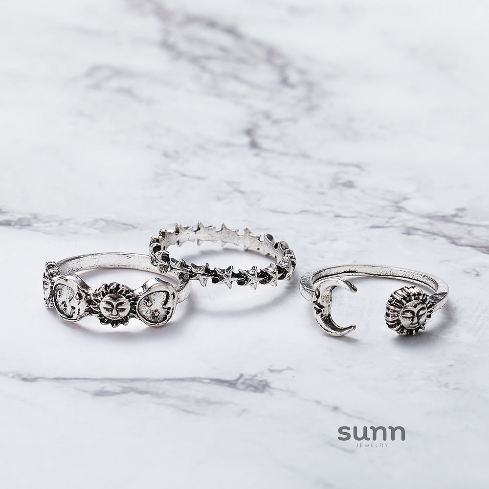Avery Dainty Celestial Ring Set [YN6UZYOS]