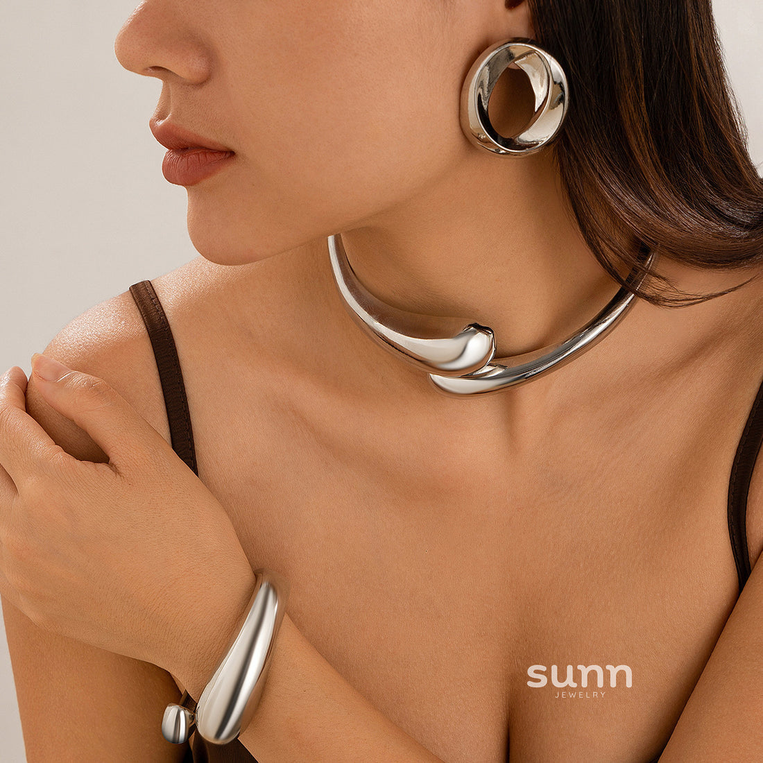 Aviah Geometric Choker Set [XRZ7UTRW]