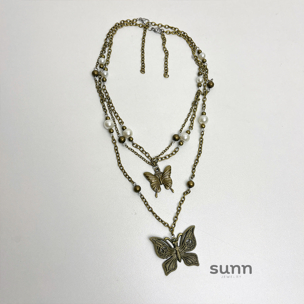 Aviannah Layered Butterfly Necklace [N968YTWE]