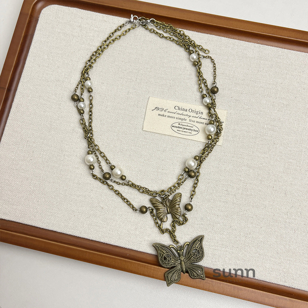 Aviannah Layered Butterfly Necklace [X667QXIY]