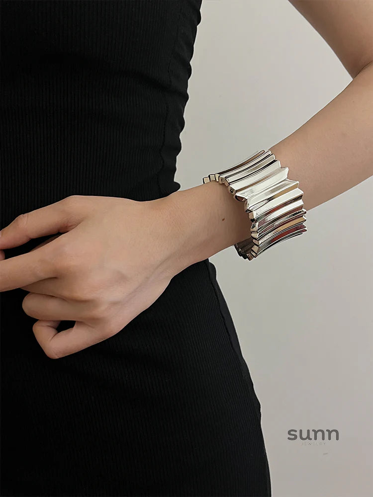 Avielle Silver Open Cuff Bracelet
