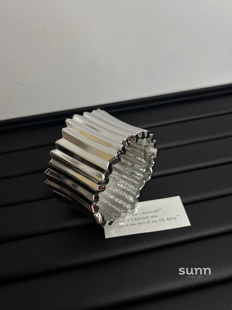 Avielle Silver Open Cuff Bracelet