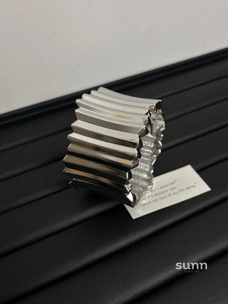 Avielle Silver Open Cuff Bracelet