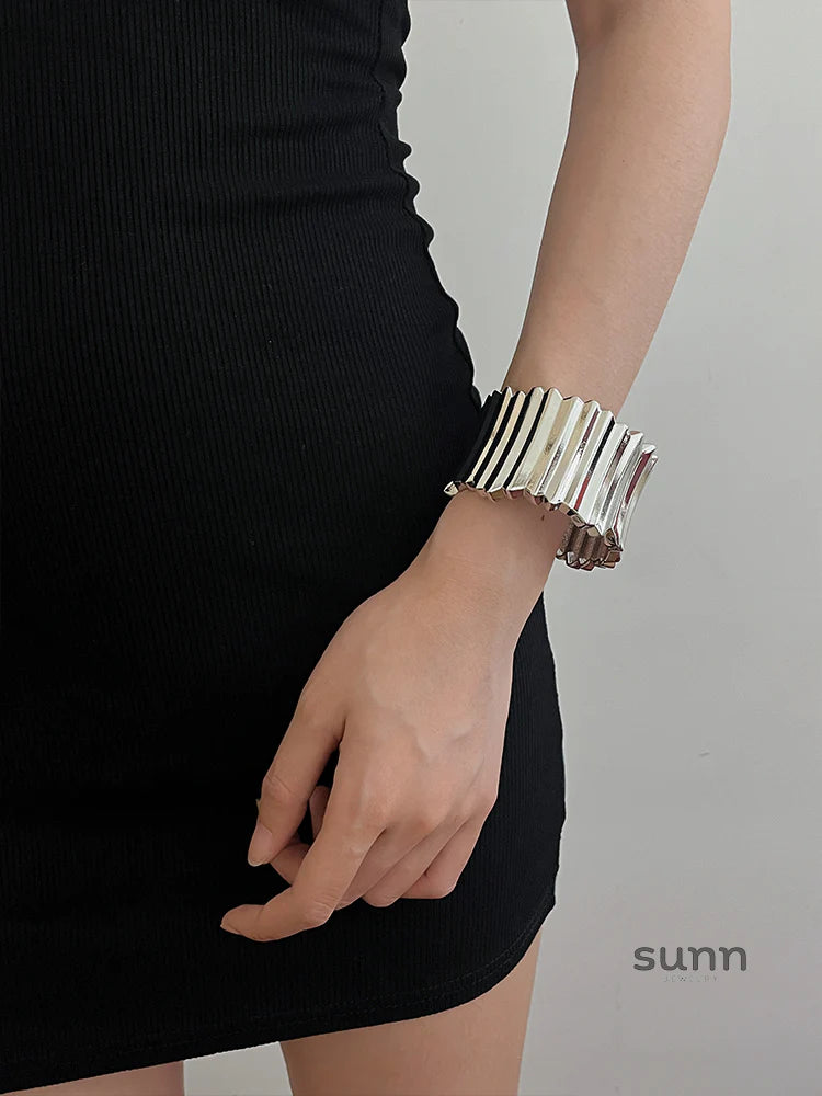 Avielle Silver Open Cuff Bracelet