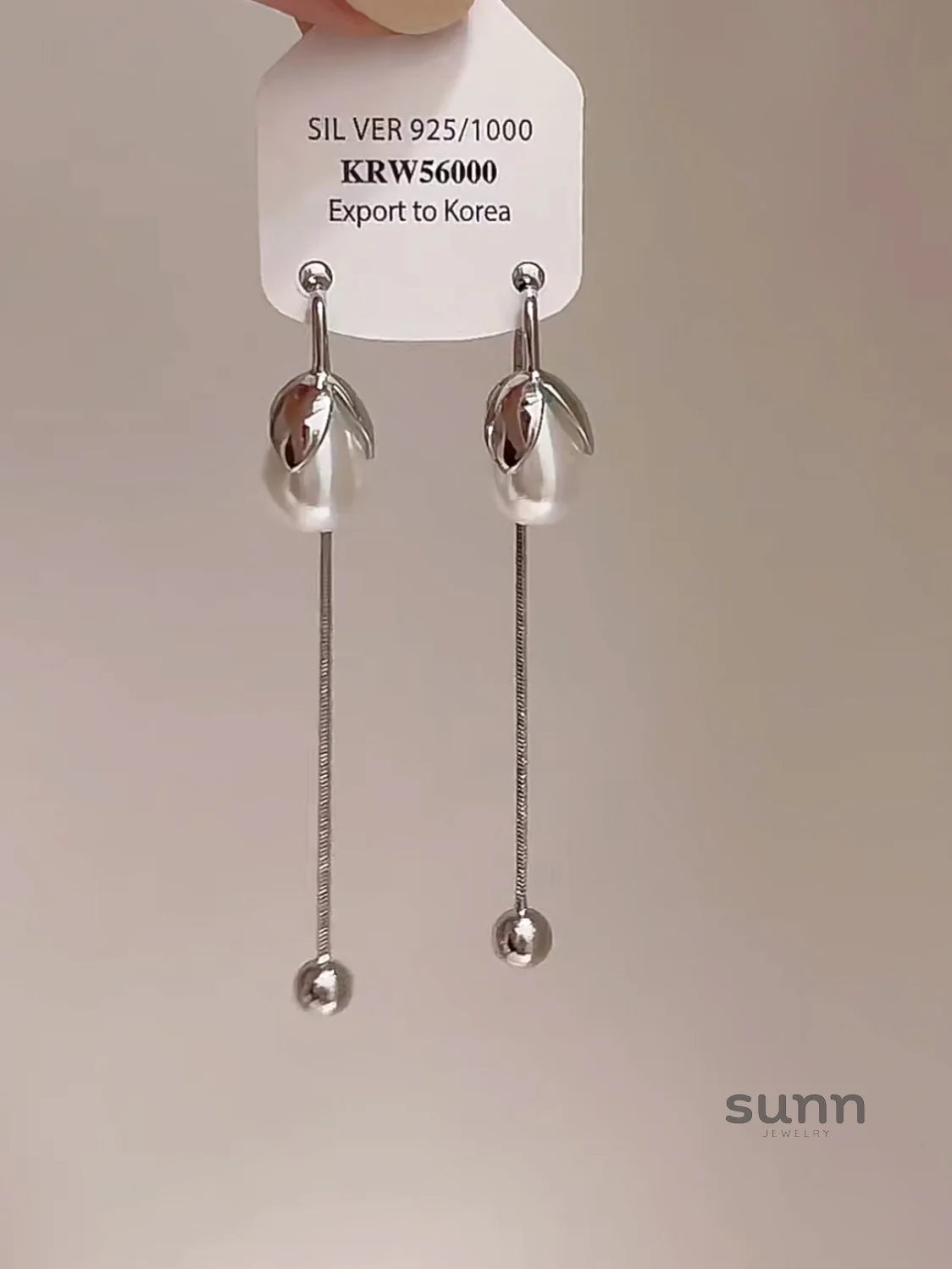 Avika Pearl Linear Drop Earrings