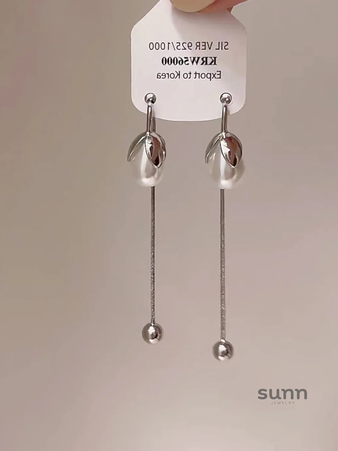 Avika Pearl Linear Drop Earrings