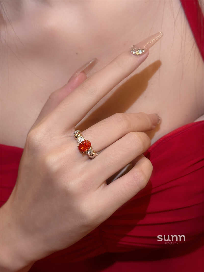 Aviva Iridescent Gemstone Open Ring [W0H57E29]