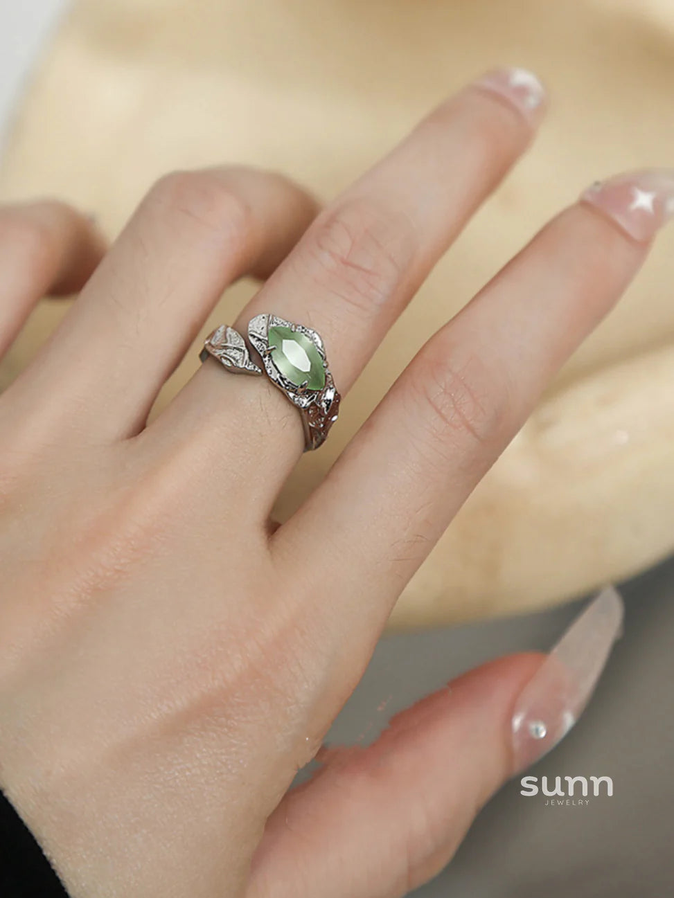 Aya Adjustable Gemstone Ring