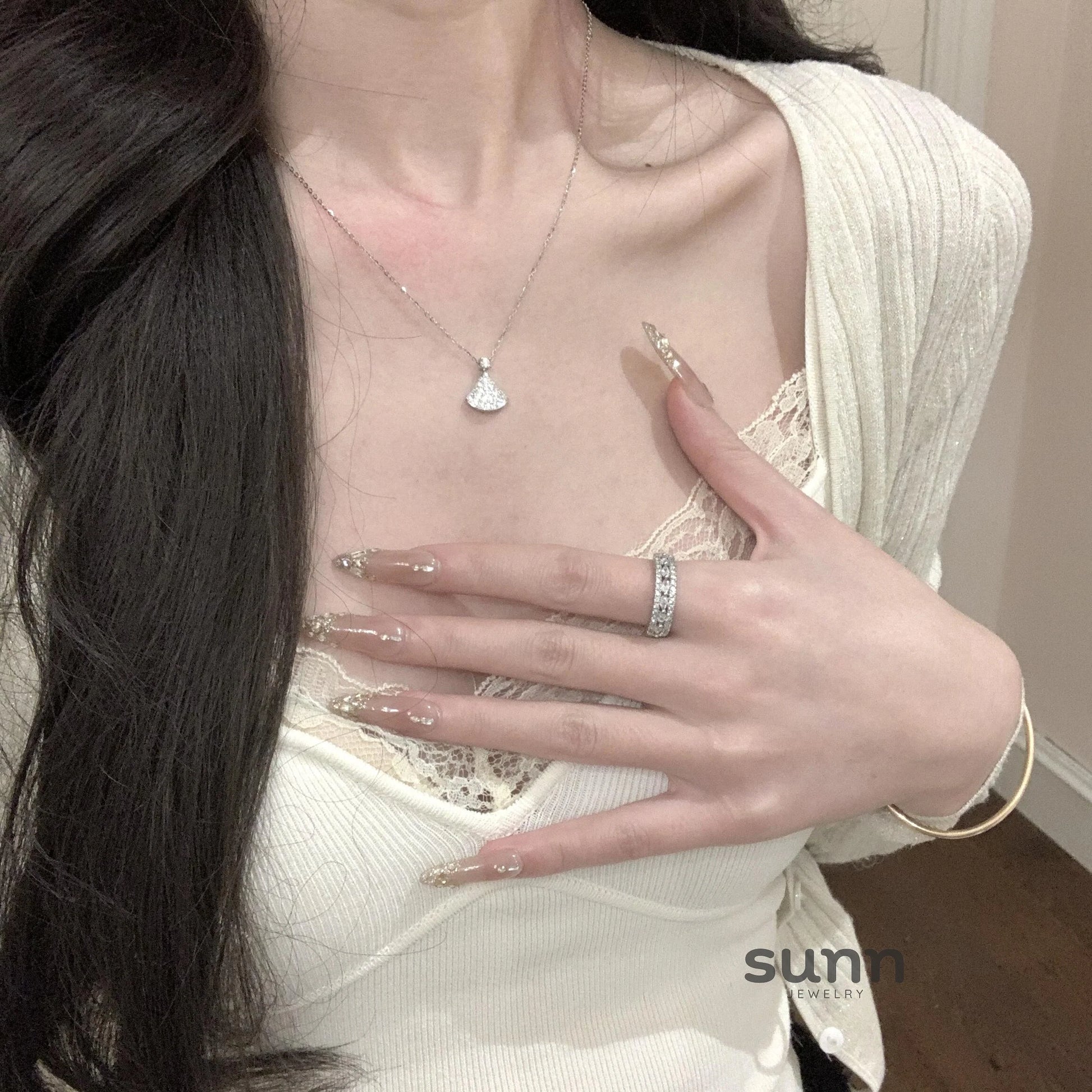 Ayaana Ginkgo Skirt Pendant Necklace