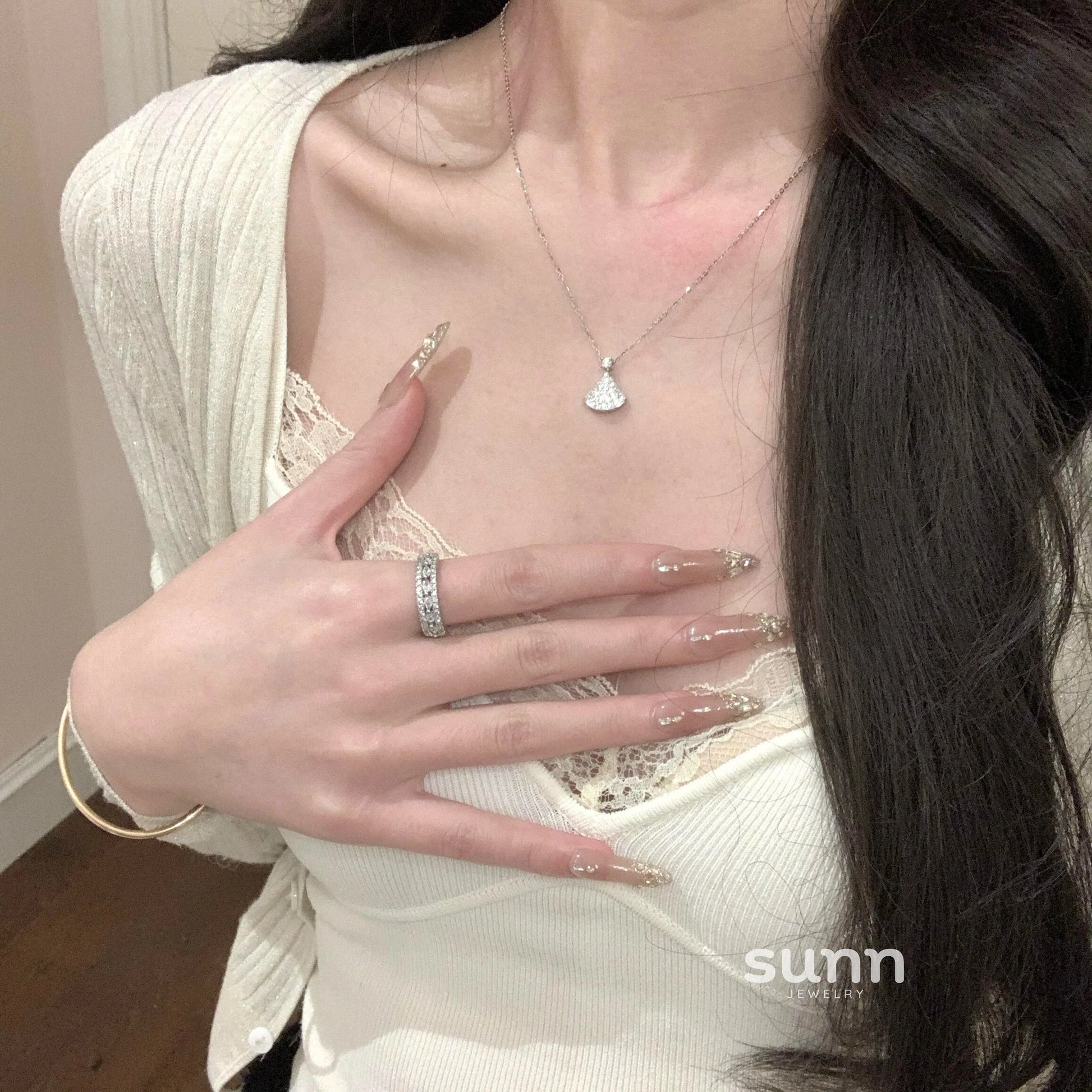 Ayaana Ginkgo Skirt Pendant Necklace