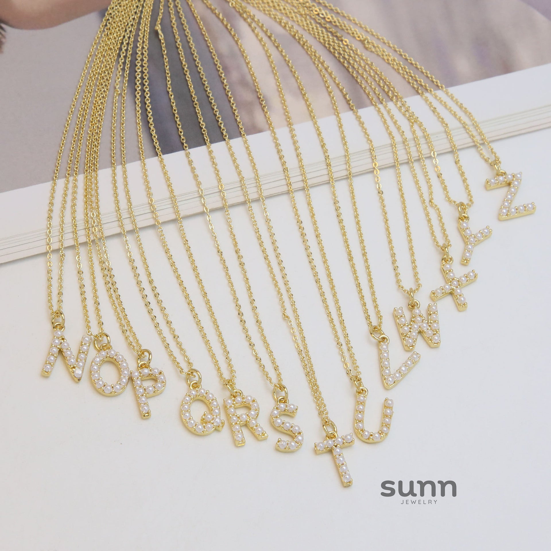 Ayaana Pearl Initial Necklace [8TKQQIZC]